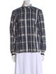 Givenchy Plaid Print Long Sleeve Button-Up Top