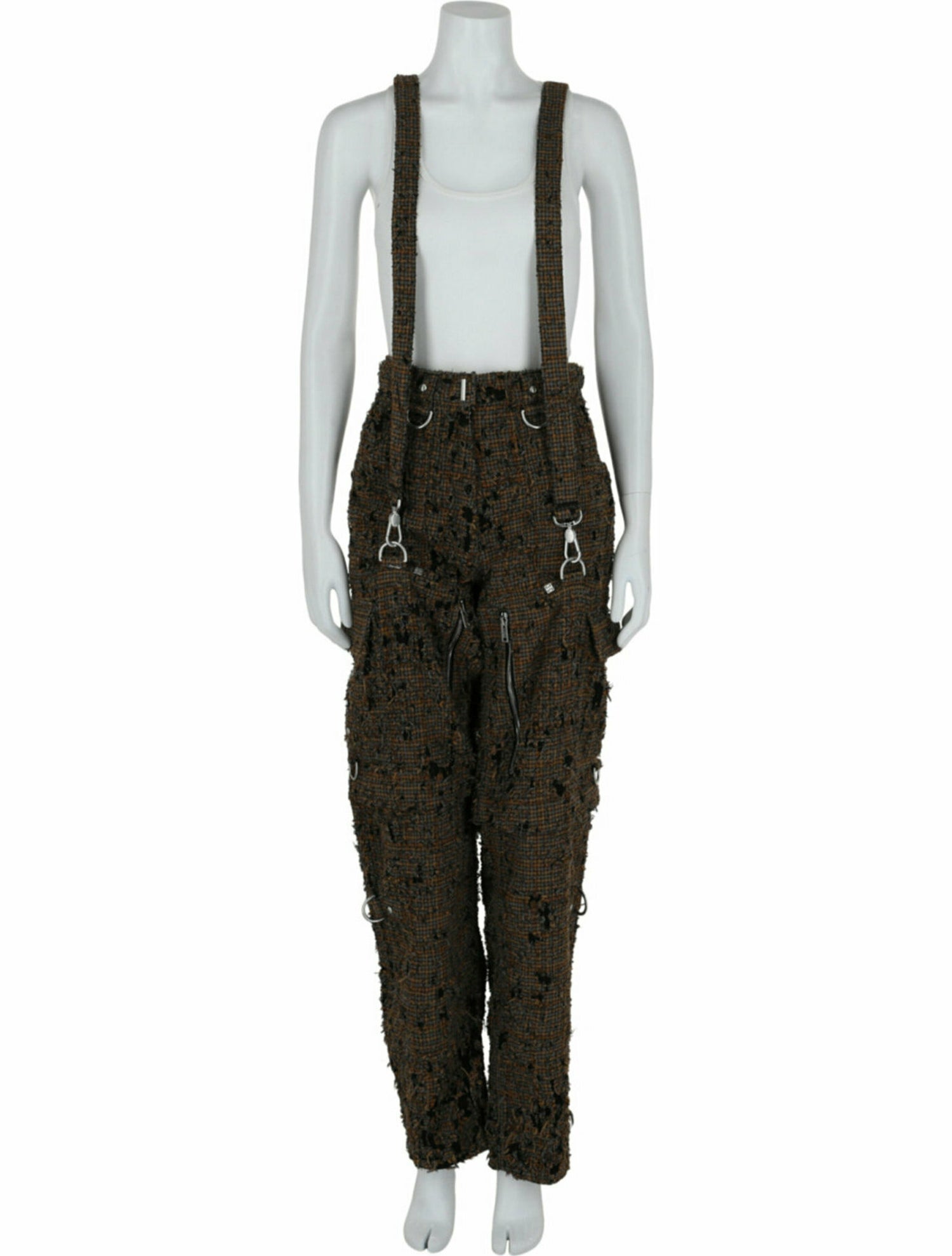 Givenchy Tweed Pattern Overalls w/ Tags