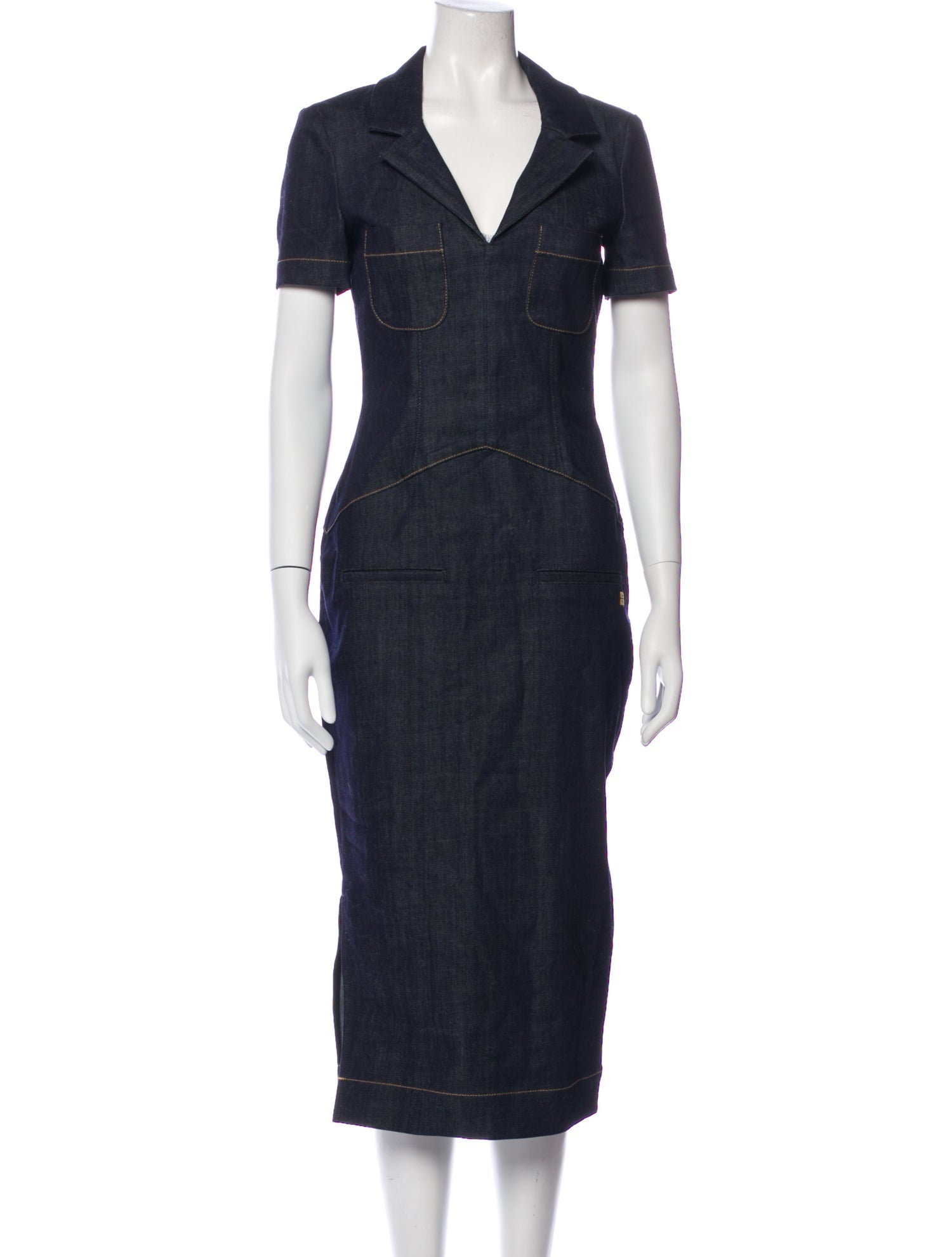 Givenchy V-Neck Midi Length Dress