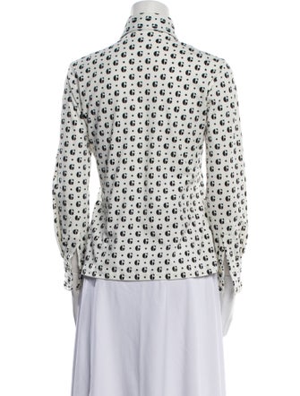 Givenchy Silk Printed Button-Up Top