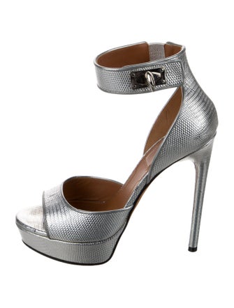 Givenchy Embossed Leather Sandals