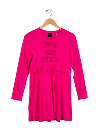 Givenchy Girls' Logo Print Long Sleeve Dress