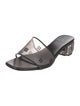 Givenchy Mesh Leather Trim Embellishment Slides