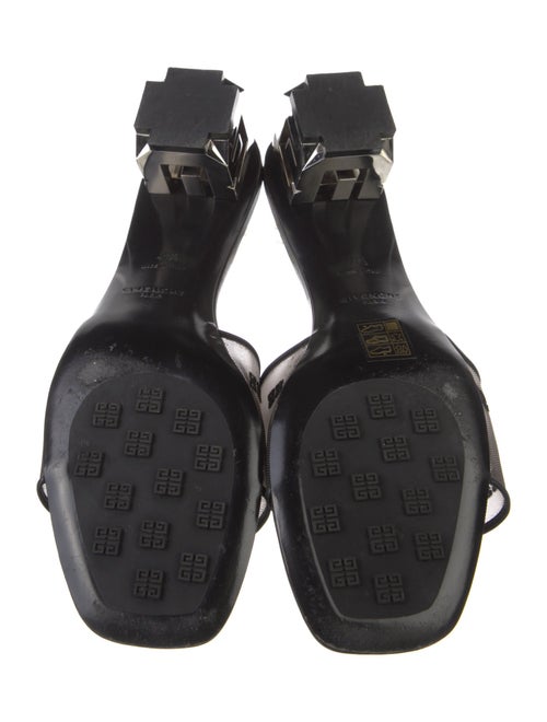 Givenchy Mesh Leather Trim Embellishment Slides
