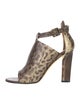 Givenchy Snakeskin Animal Print T-Strap Pumps