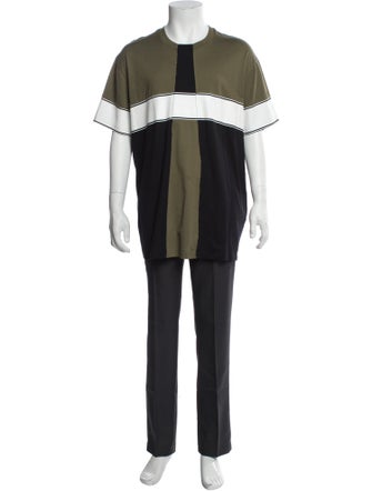 Givenchy Colorblock Pattern Crew Neck T-Shirt