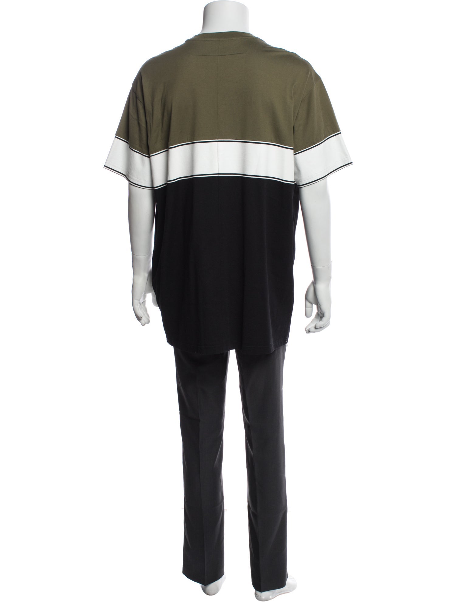 Givenchy Colorblock Pattern Crew Neck T-Shirt