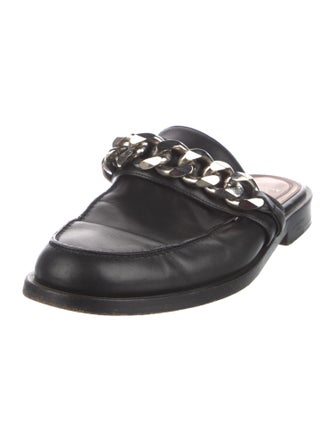 Givenchy Leather Chain-Link Accents Mules