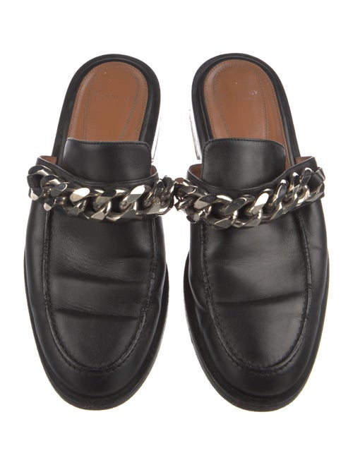 Givenchy Leather Chain-Link Accents Mules