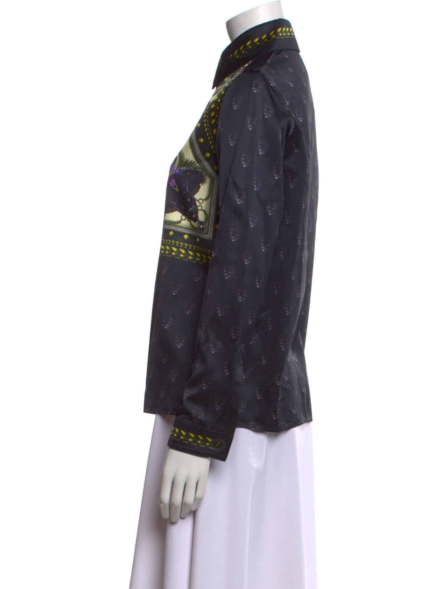 Givenchy Printed Long Sleeve Button-Up Top