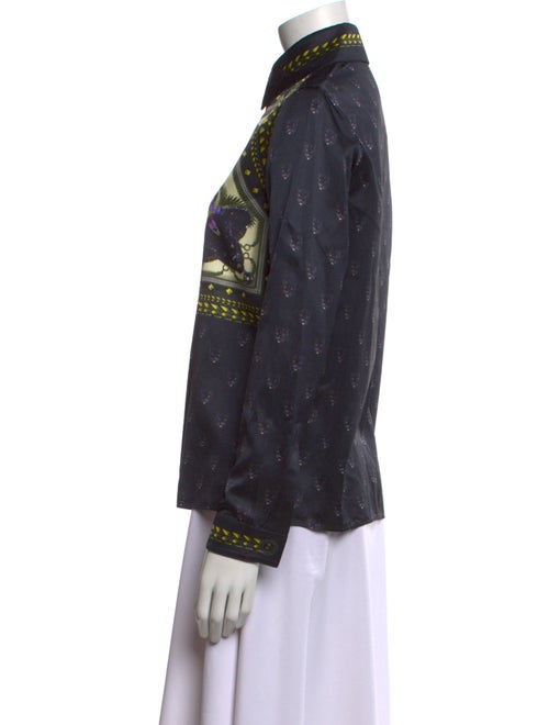 Givenchy Printed Long Sleeve Button-Up Top