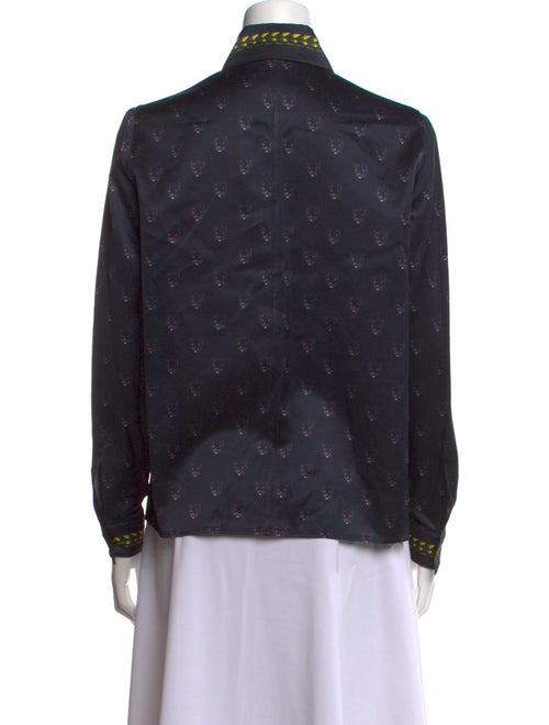 Givenchy Printed Long Sleeve Button-Up Top