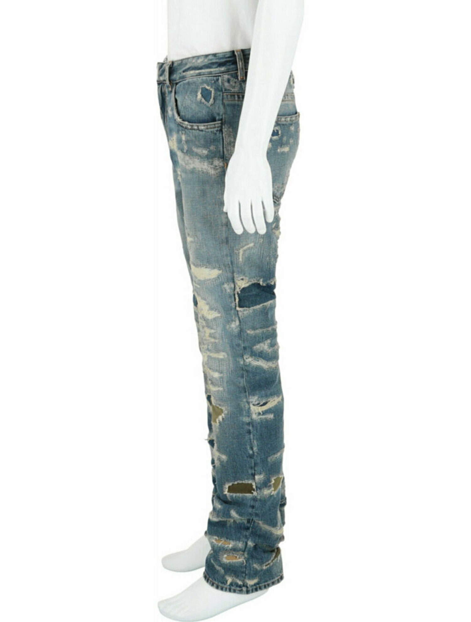 Givenchy Colorblock Pattern Slim Fit Jeans w/ Tags