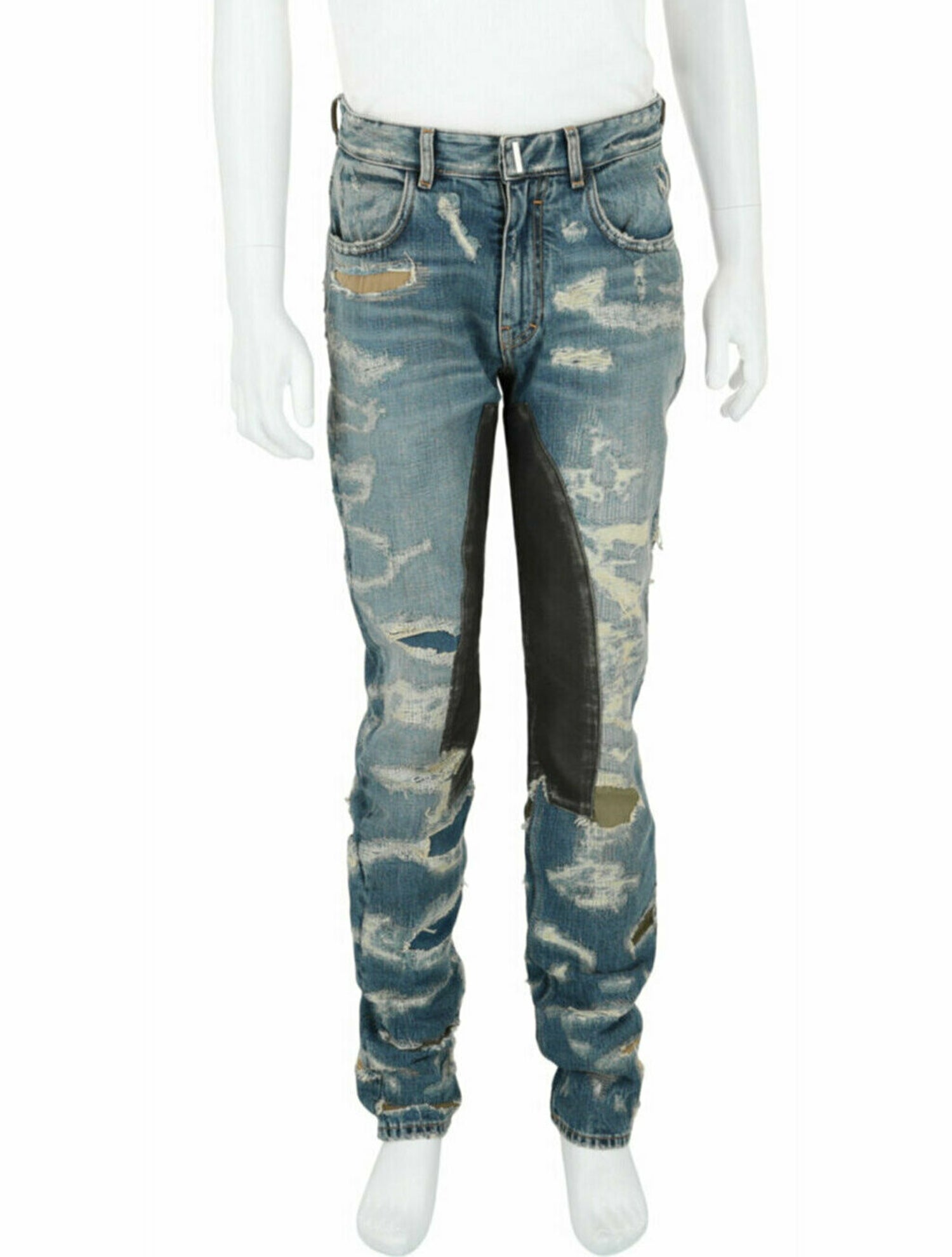 Givenchy Colorblock Pattern Slim Fit Jeans w/ Tags