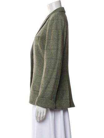 Givenchy Wool Plaid Print Blazer