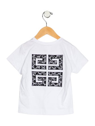 Givenchy Girls' Short Sleeve Embroidered Shirt