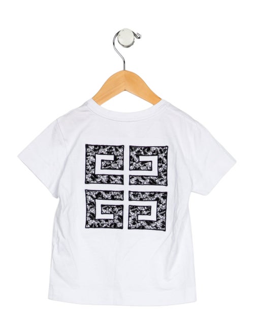 Givenchy Girls' Short Sleeve Embroidered Shirt