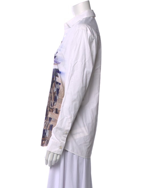 Givenchy Printed Long Sleeve Button-Up Top