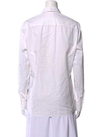 Givenchy Printed Long Sleeve Button-Up Top