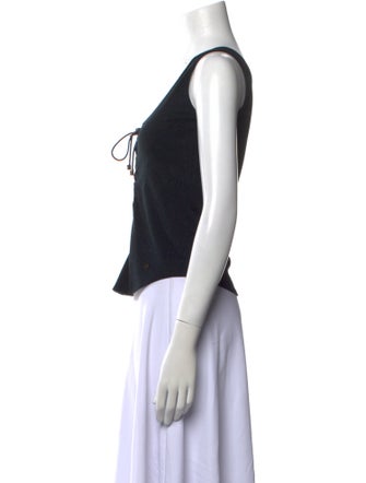 Givenchy Scoop Neck Sleeveless Crop Top