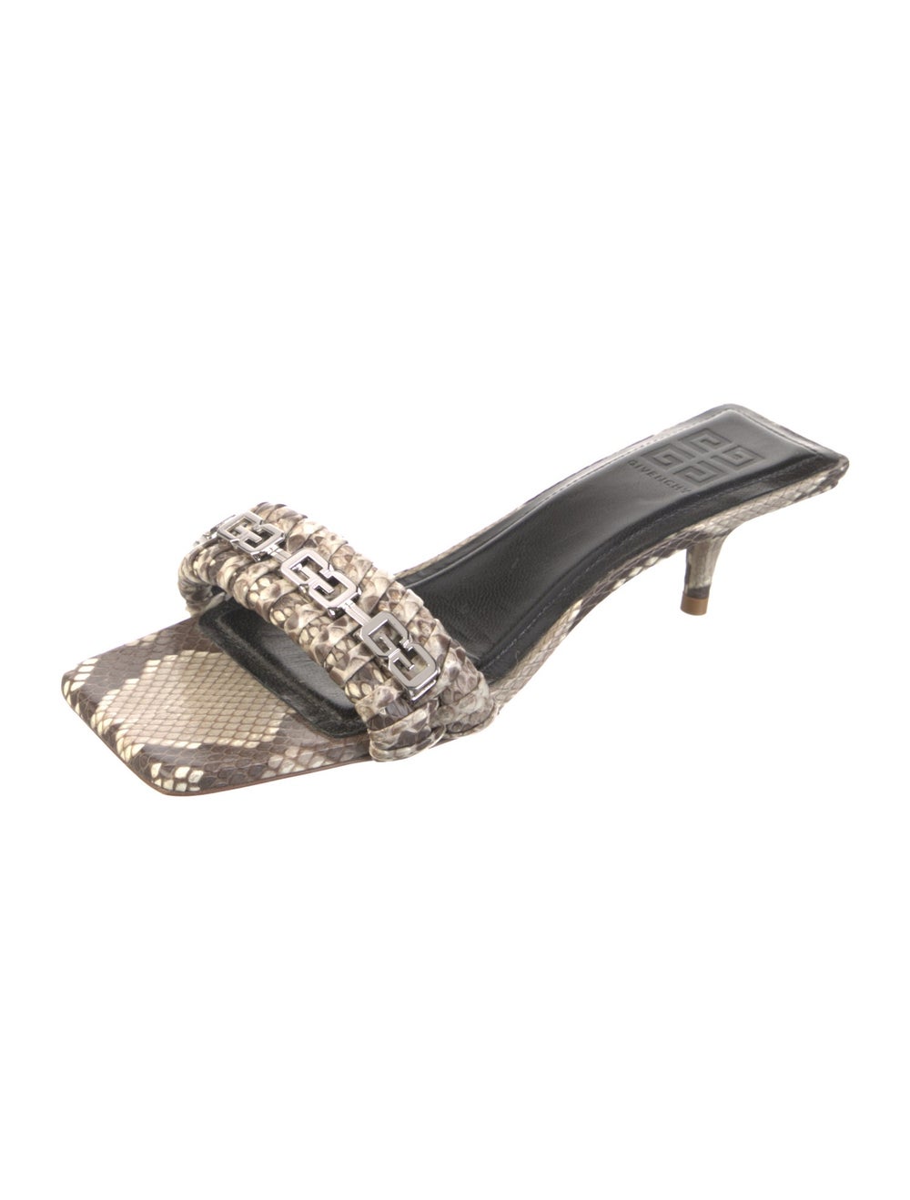 Givenchy Snakeskin Slides Neutrals Animal Print - image 2