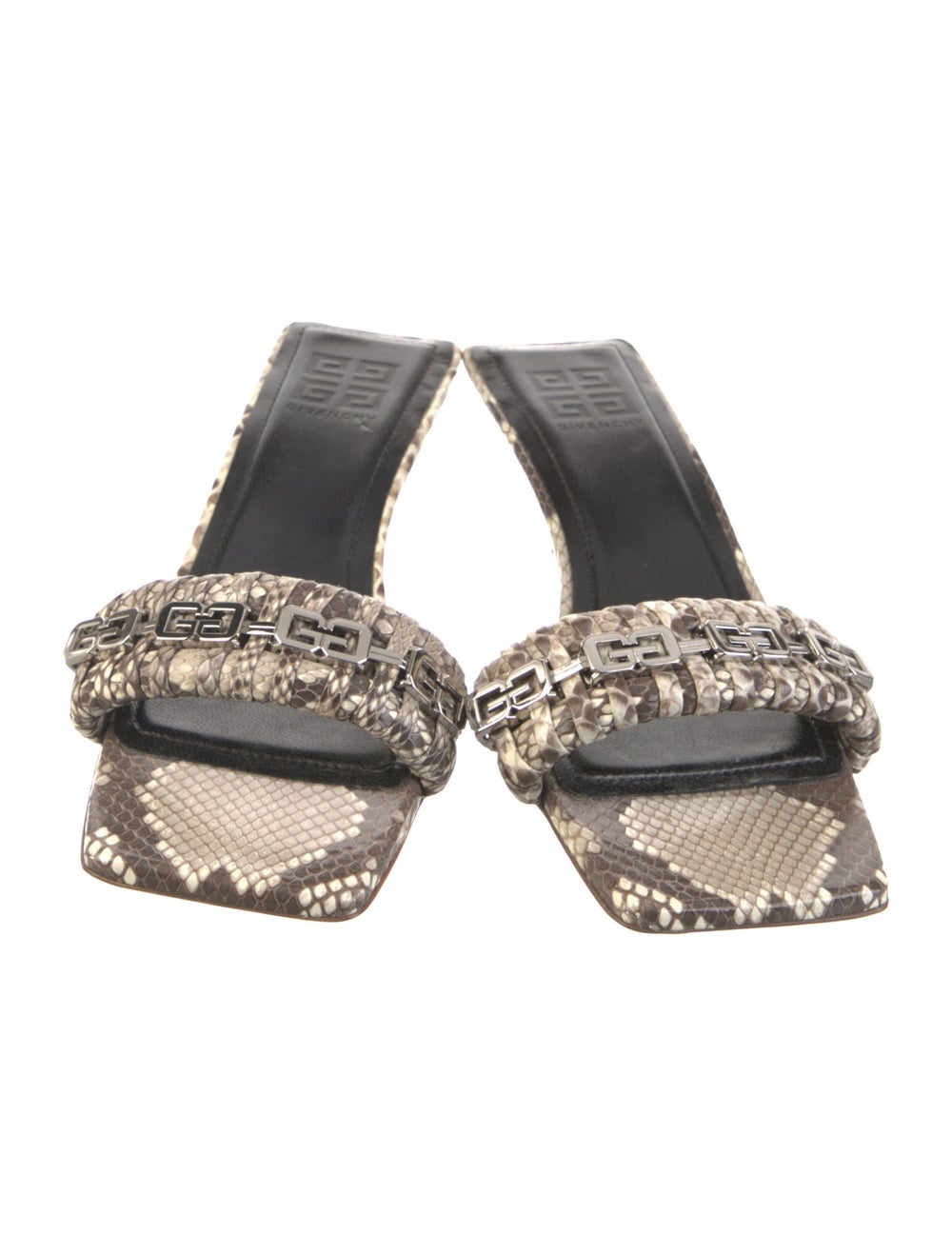 Givenchy Snakeskin Slides Neutrals Animal Print - image 3