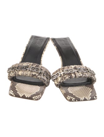 Givenchy Snakeskin Animal Print Slides