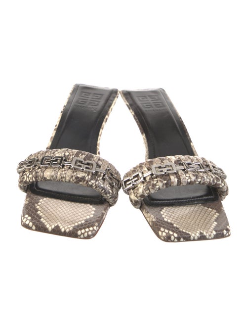 Givenchy Snakeskin Animal Print Slides
