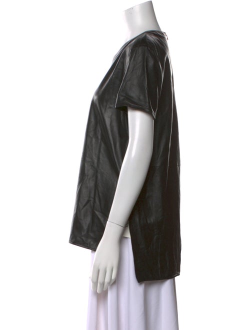 Givenchy Leather Crew Neck T-Shirt