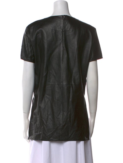 Givenchy Leather Crew Neck T-Shirt