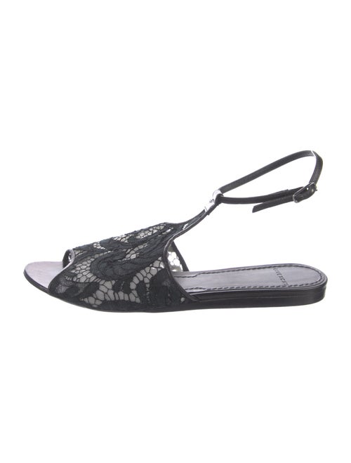Givenchy Lace Lace Pattern T-Strap Sandals