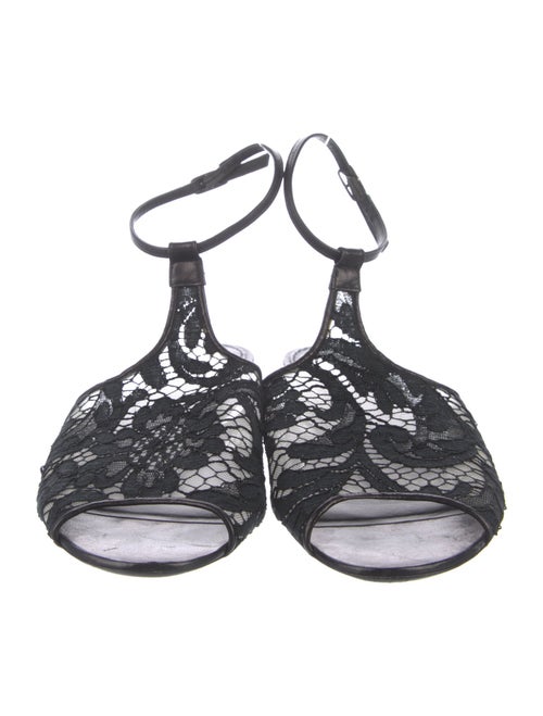Givenchy Lace Lace Pattern T-Strap Sandals