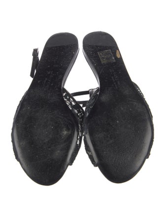 Givenchy Lace Lace Pattern T-Strap Sandals