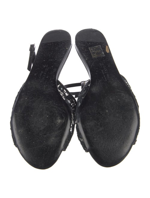 Givenchy Lace Lace Pattern T-Strap Sandals