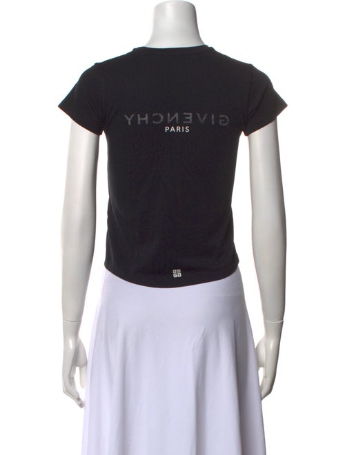 Givenchy Graphic Print Crew Neck Crop Top