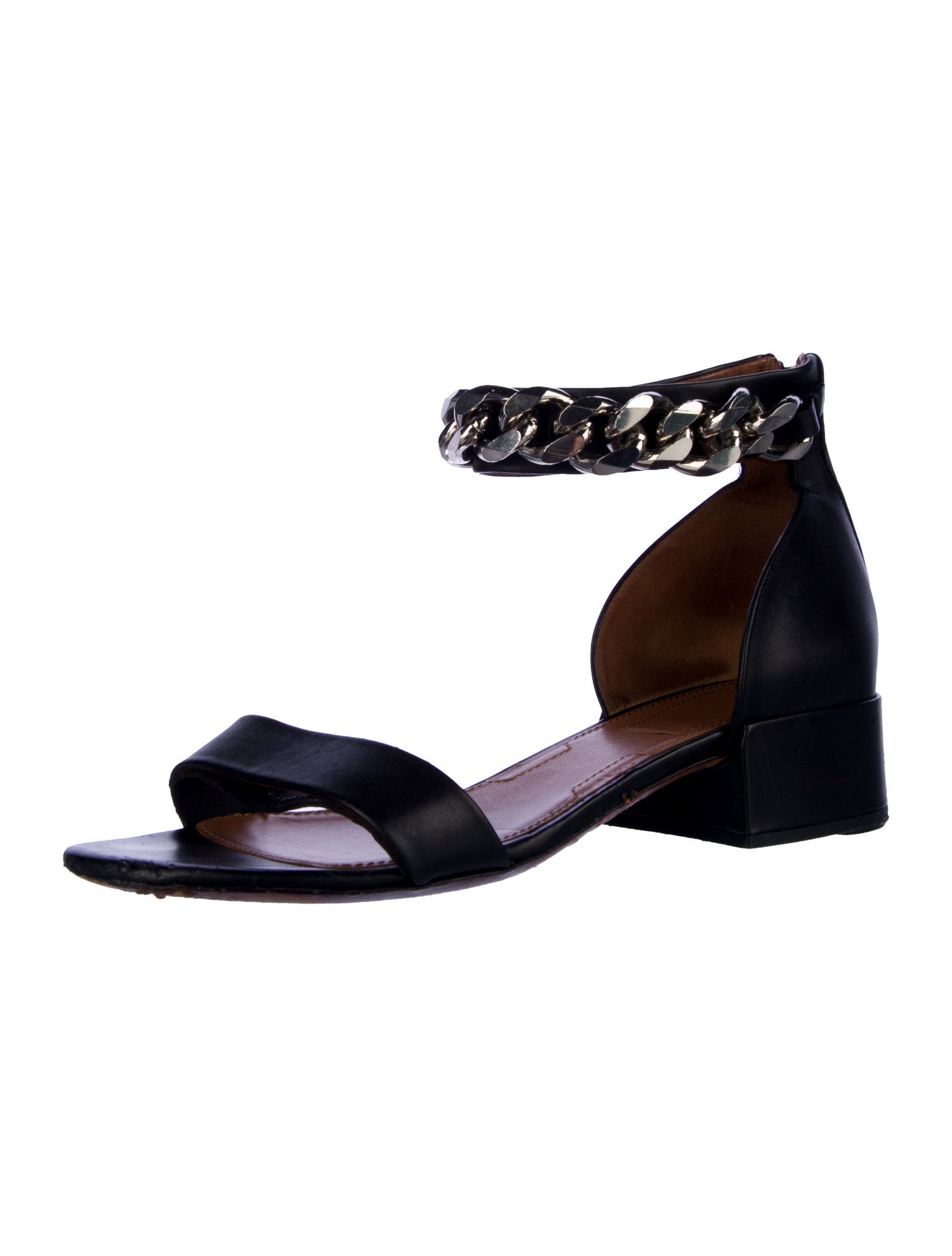 Givenchy Leather Chain-Link Accents D'Orsay Pumps