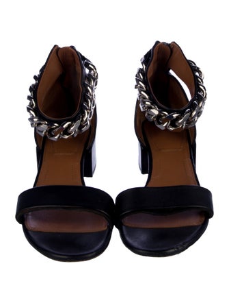 Givenchy Leather Chain-Link Accents D'Orsay Pumps