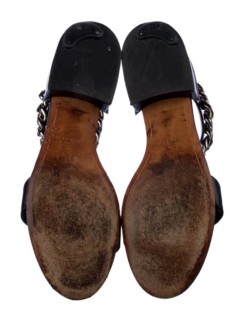 Givenchy Leather Chain-Link Accents D'Orsay Pumps