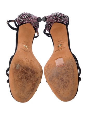 Givenchy Suede Crystal Embellishments Sandals