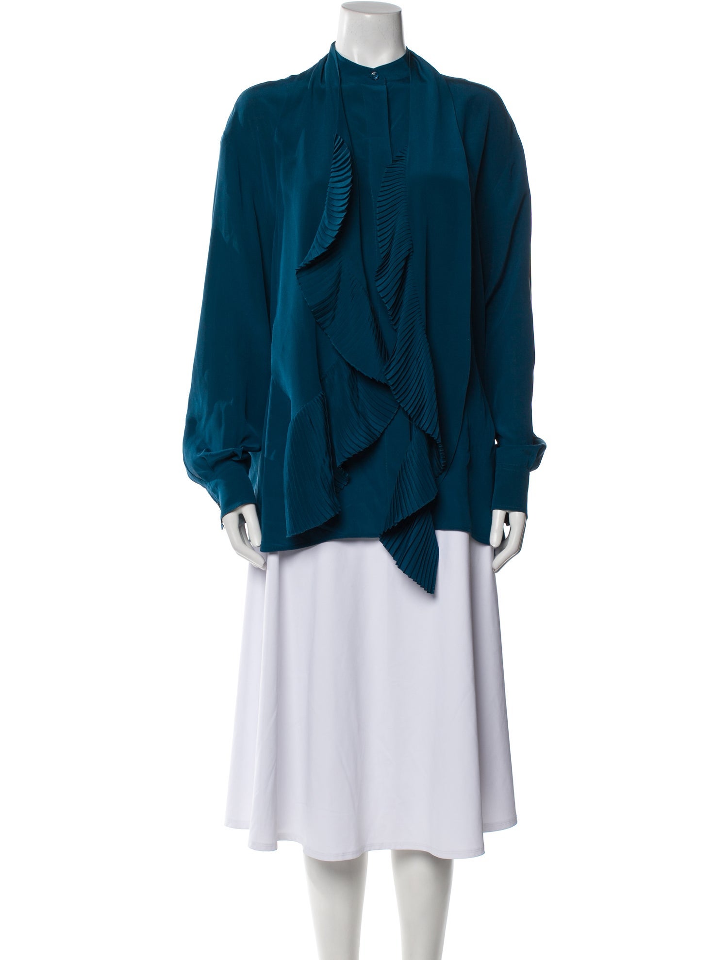 Givenchy Silk Mock Neck Blouse