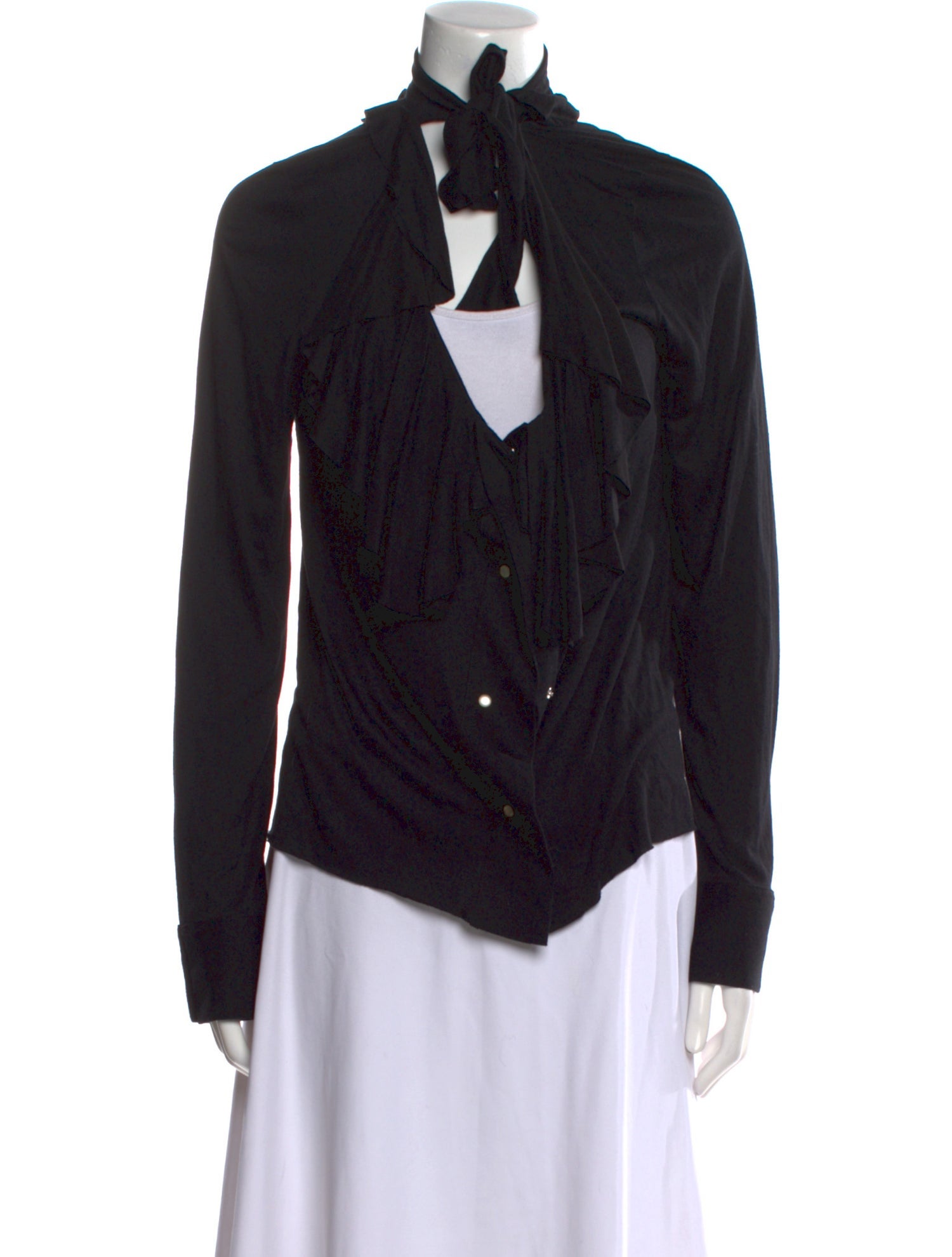 Givenchy V-Neck Long Sleeve Blouse