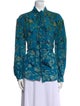 Givenchy Silk Floral Print Button-Up Top