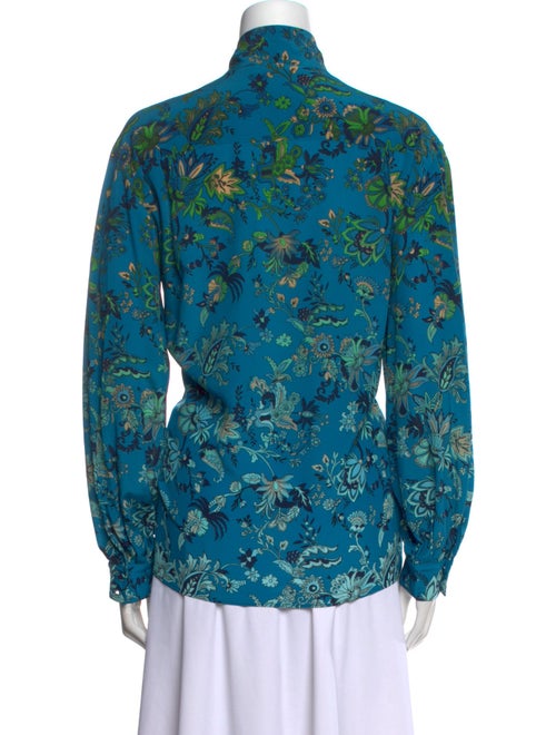 Givenchy Silk Floral Print Button-Up Top
