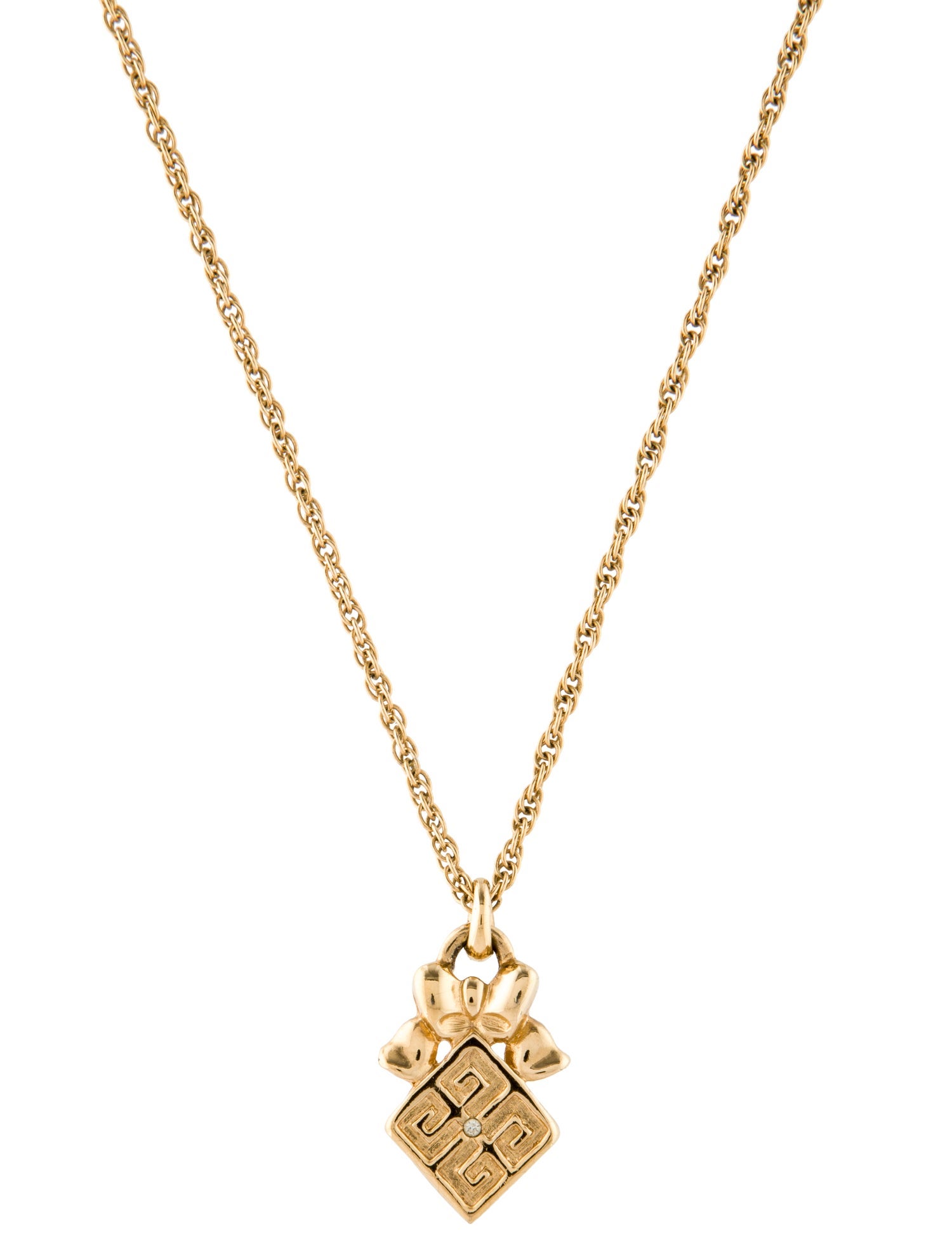 Givenchy Vintage Crystal Pendant Necklace