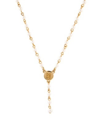 Givenchy Faux Pearl Lavalier Necklace