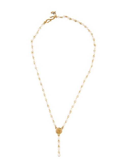 Givenchy Faux Pearl Lavalier Necklace