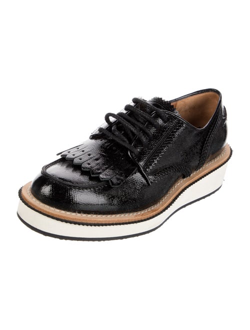 Givenchy Patent Leather Fringe Trim Accent Oxfords