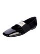 Givenchy Patent Leather Grosgrain Trim Mary Jane Flats