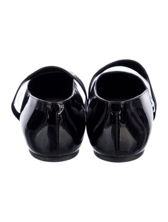 Givenchy Patent Leather Grosgrain Trim Mary Jane Flats