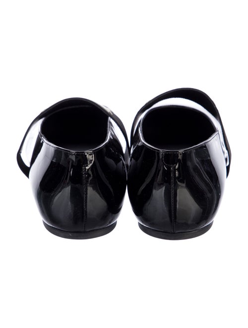Givenchy Patent Leather Grosgrain Trim Mary Jane Flats